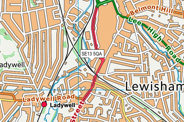 SE13 5QA map - OS VectorMap District (Ordnance Survey) SE13 5QA map - OS VectorMap District (Ordnance Survey)
