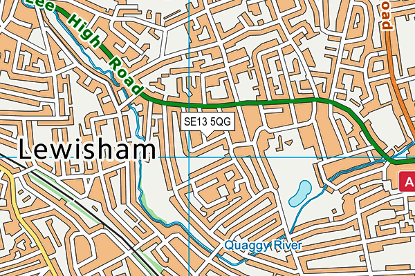 SE13 5QG map - OS VectorMap District (Ordnance Survey) SE13 5QG map - OS VectorMap District (Ordnance Survey)