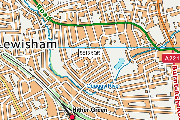 SE13 5QR map - OS VectorMap District (Ordnance Survey)