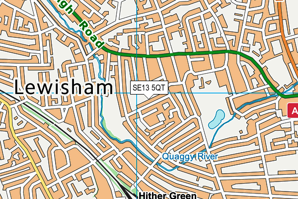 SE13 5QT map - OS VectorMap District (Ordnance Survey) SE13 5QT map - OS VectorMap District (Ordnance Survey)