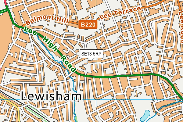 SE13 5RP map - OS VectorMap District (Ordnance Survey)