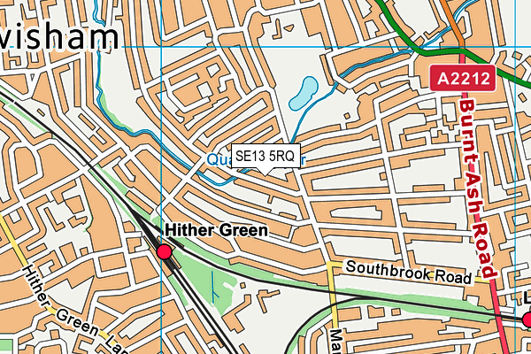 SE13 5RQ map - OS VectorMap District (Ordnance Survey) SE13 5RQ map - OS VectorMap District (Ordnance Survey)
