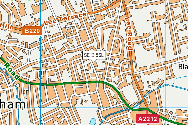 SE13 5SL map - OS VectorMap District (Ordnance Survey) SE13 5SL map - OS VectorMap District (Ordnance Survey)