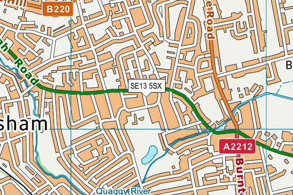 SE13 5SX map - OS VectorMap District (Ordnance Survey) SE13 5SX map - OS VectorMap District (Ordnance Survey)