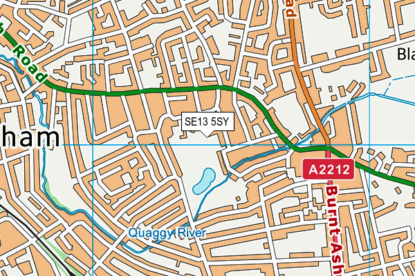 SE13 5SY map - OS VectorMap District (Ordnance Survey)