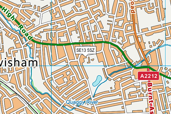 SE13 5SZ map - OS VectorMap District (Ordnance Survey) SE13 5SZ map - OS VectorMap District (Ordnance Survey)