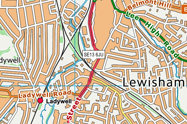 SE13 6JU map - OS VectorMap District (Ordnance Survey) SE13 6JU map - OS VectorMap District (Ordnance Survey)