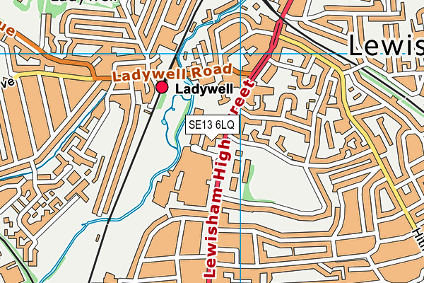 SE13 6LQ map - OS VectorMap District (Ordnance Survey) SE13 6LQ map - OS VectorMap District (Ordnance Survey)