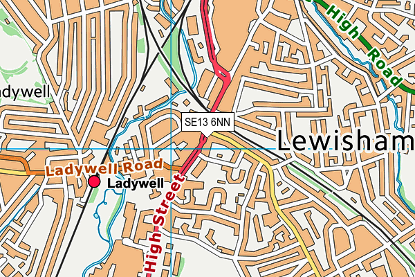 SE13 6NN map - OS VectorMap District (Ordnance Survey) SE13 6NN map - OS VectorMap District (Ordnance Survey)