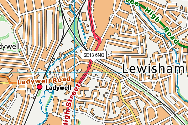 SE13 6NQ map - OS VectorMap District (Ordnance Survey) SE13 6NQ map - OS VectorMap District (Ordnance Survey)