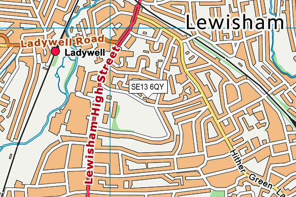 SE13 6QY map - OS VectorMap District (Ordnance Survey) SE13 6QY map - OS VectorMap District (Ordnance Survey)