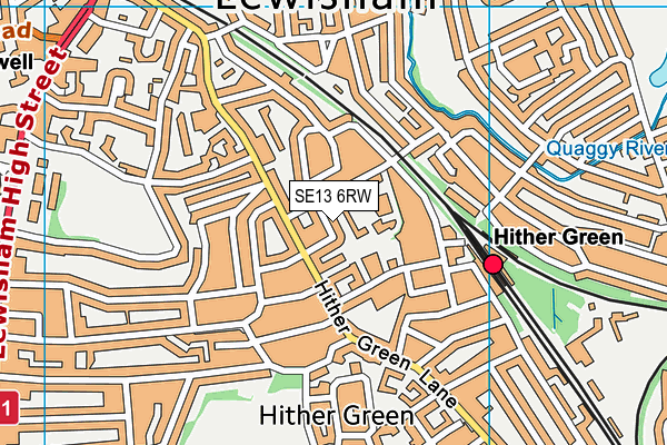 SE13 6RW map - OS VectorMap District (Ordnance Survey) SE13 6RW map - OS VectorMap District (Ordnance Survey)