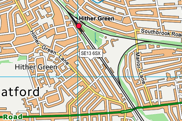 SE13 6SX map - OS VectorMap District (Ordnance Survey) SE13 6SX map - OS VectorMap District (Ordnance Survey)