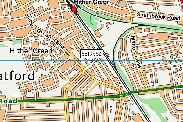 SE13 6SZ map - OS VectorMap District (Ordnance Survey) SE13 6SZ map - OS VectorMap District (Ordnance Survey)