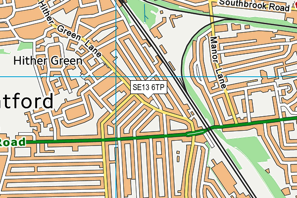 SE13 6TP map - OS VectorMap District (Ordnance Survey)