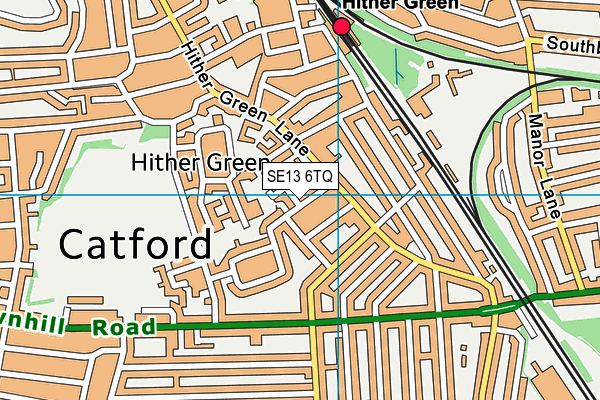 SE13 6TQ map - OS VectorMap District (Ordnance Survey)