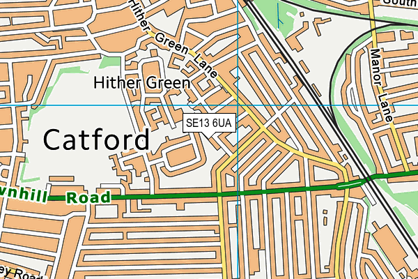 SE13 6UA map - OS VectorMap District (Ordnance Survey) SE13 6UA map - OS VectorMap District (Ordnance Survey)
