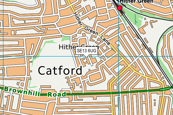 SE13 6UG map - OS VectorMap District (Ordnance Survey) SE13 6UG map - OS VectorMap District (Ordnance Survey)