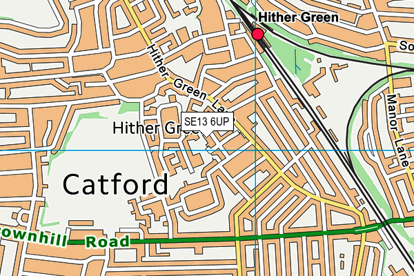 SE13 6UP map - OS VectorMap District (Ordnance Survey)