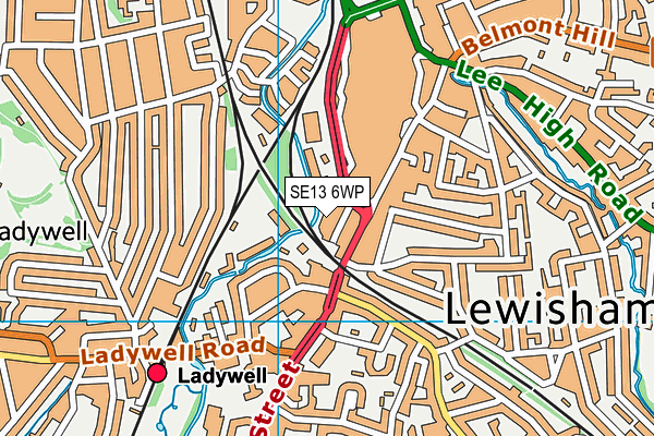 SE13 6WP map - OS VectorMap District (Ordnance Survey) SE13 6WP map - OS VectorMap District (Ordnance Survey)