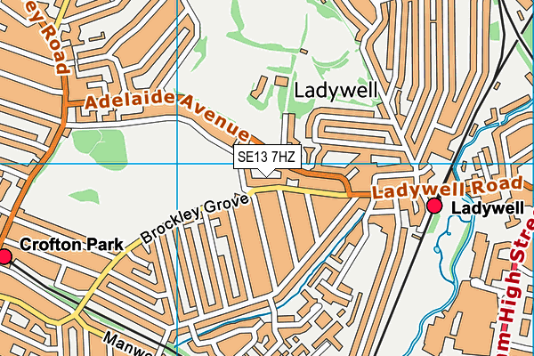 SE13 7HZ map - OS VectorMap District (Ordnance Survey) SE13 7HZ map - OS VectorMap District (Ordnance Survey)