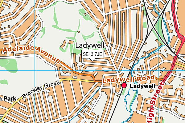 SE13 7JE map - OS VectorMap District (Ordnance Survey)