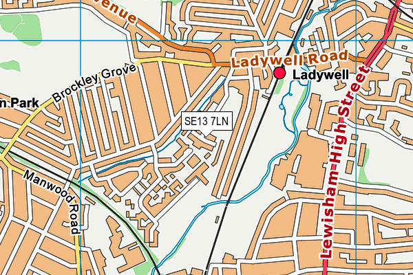 SE13 7LN map - OS VectorMap District (Ordnance Survey) SE13 7LN map - OS VectorMap District (Ordnance Survey)