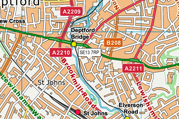 SE13 7RP map - OS VectorMap District (Ordnance Survey)