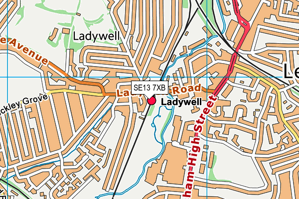 SE13 7XB map - OS VectorMap District (Ordnance Survey) SE13 7XB map - OS VectorMap District (Ordnance Survey)