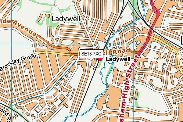 SE13 7XQ map - OS VectorMap District (Ordnance Survey)