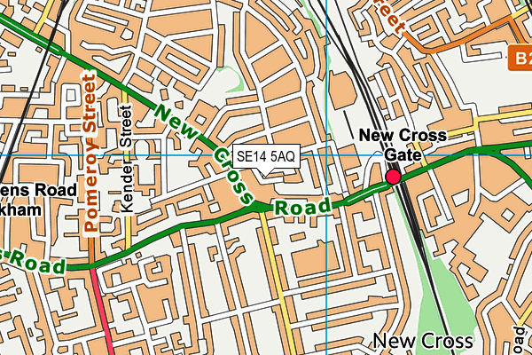 SE14 5AQ map - OS VectorMap District (Ordnance Survey)