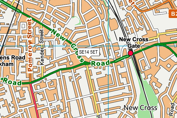 SE14 5ET map - OS VectorMap District (Ordnance Survey) SE14 5ET map - OS VectorMap District (Ordnance Survey)