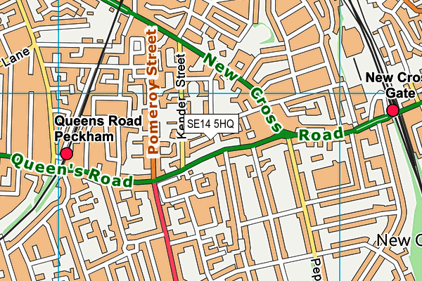 SE14 5HQ map - OS VectorMap District (Ordnance Survey) SE14 5HQ map - OS VectorMap District (Ordnance Survey)