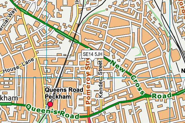 SE14 5JH map - OS VectorMap District (Ordnance Survey) SE14 5JH map - OS VectorMap District (Ordnance Survey)