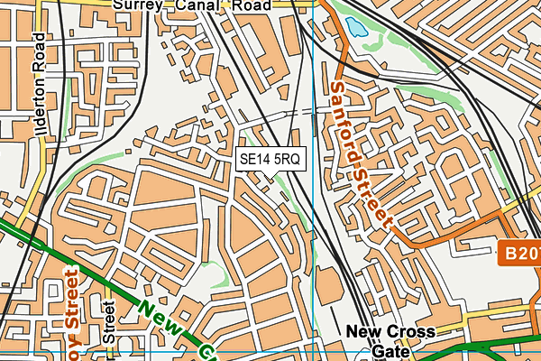 SE14 5RQ map - OS VectorMap District (Ordnance Survey) SE14 5RQ map - OS VectorMap District (Ordnance Survey)