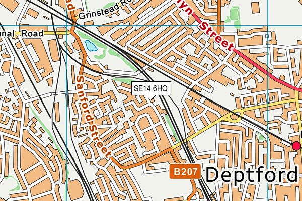 SE14 6HQ map - OS VectorMap District (Ordnance Survey) SE14 6HQ map - OS VectorMap District (Ordnance Survey)