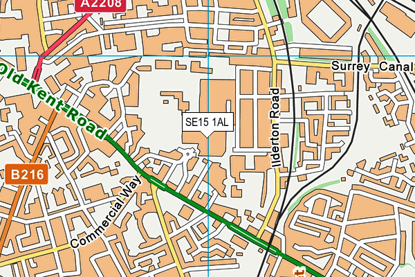 SE15 1AL map - OS VectorMap District (Ordnance Survey) SE15 1AL map - OS VectorMap District (Ordnance Survey)