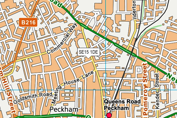 SE15 1DE map - OS VectorMap District (Ordnance Survey) SE15 1DE map - OS VectorMap District (Ordnance Survey)