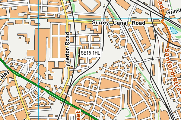 SE15 1HL map - OS VectorMap District (Ordnance Survey) SE15 1HL map - OS VectorMap District (Ordnance Survey)