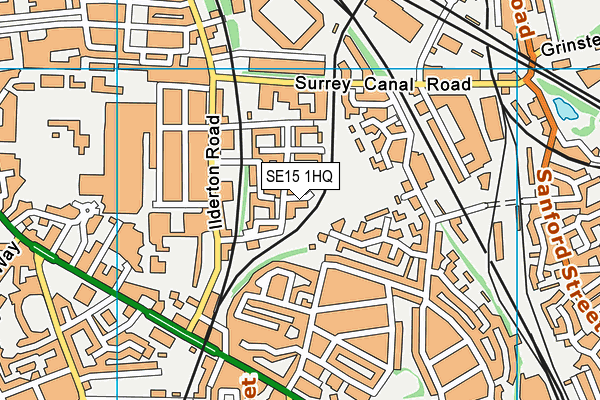 SE15 1HQ map - OS VectorMap District (Ordnance Survey) SE15 1HQ map - OS VectorMap District (Ordnance Survey)
