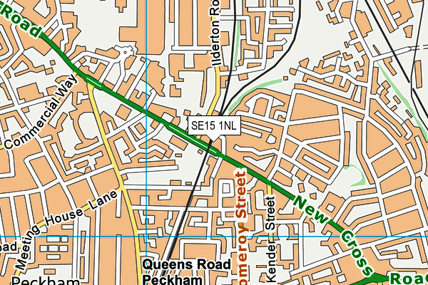 SE15 1NL map - OS VectorMap District (Ordnance Survey)