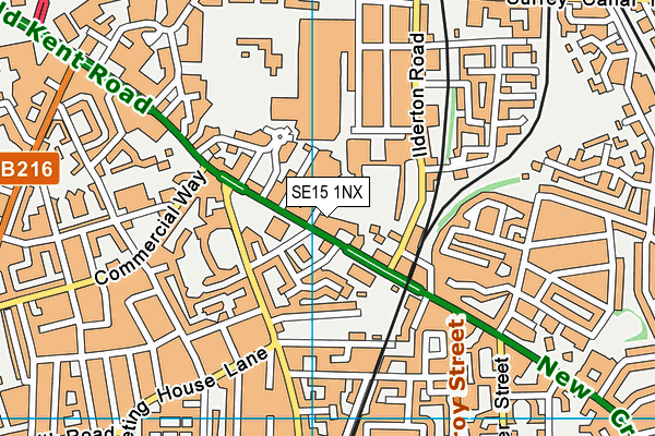 SE15 1NX map - OS VectorMap District (Ordnance Survey) SE15 1NX map - OS VectorMap District (Ordnance Survey)
