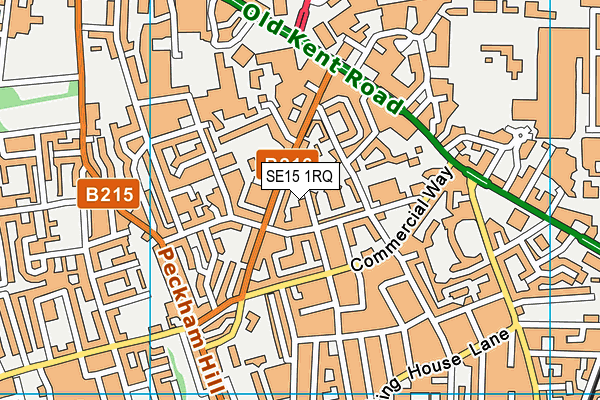 SE15 1RQ map - OS VectorMap District (Ordnance Survey) SE15 1RQ map - OS VectorMap District (Ordnance Survey)