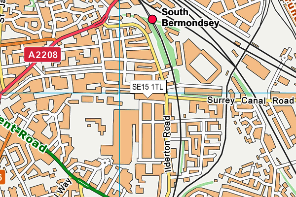 SE15 1TL map - OS VectorMap District (Ordnance Survey) SE15 1TL map - OS VectorMap District (Ordnance Survey)