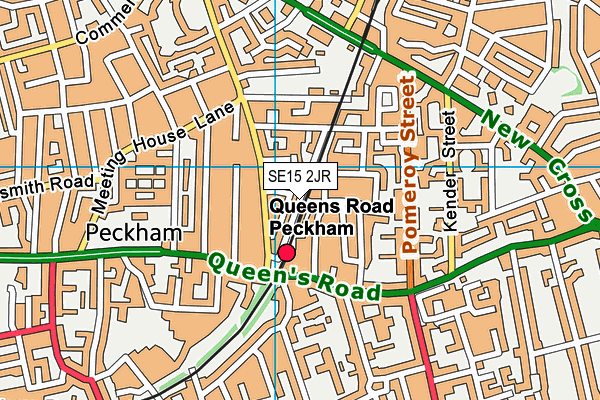 SE15 2JR map - OS VectorMap District (Ordnance Survey) SE15 2JR map - OS VectorMap District (Ordnance Survey)