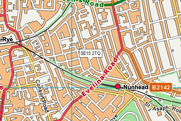 SE15 2TQ map - OS VectorMap District (Ordnance Survey) SE15 2TQ map - OS VectorMap District (Ordnance Survey)
