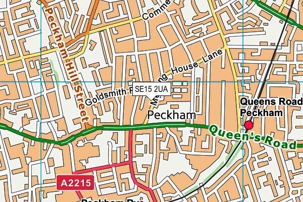 SE15 2UA map - OS VectorMap District (Ordnance Survey) SE15 2UA map - OS VectorMap District (Ordnance Survey)