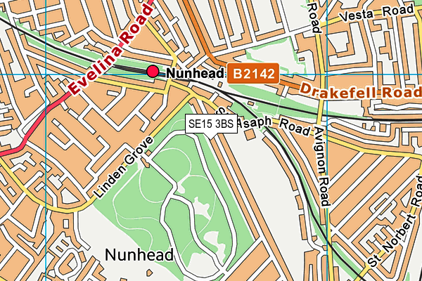 SE15 3BS map - OS VectorMap District (Ordnance Survey) SE15 3BS map - OS VectorMap District (Ordnance Survey)