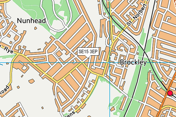 SE15 3EP map - OS VectorMap District (Ordnance Survey)