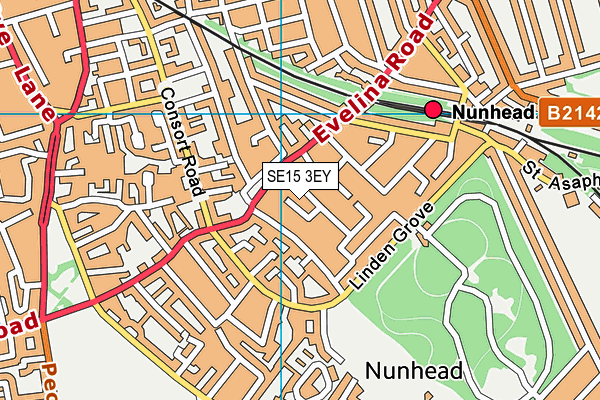 SE15 3EY map - OS VectorMap District (Ordnance Survey) SE15 3EY map - OS VectorMap District (Ordnance Survey)